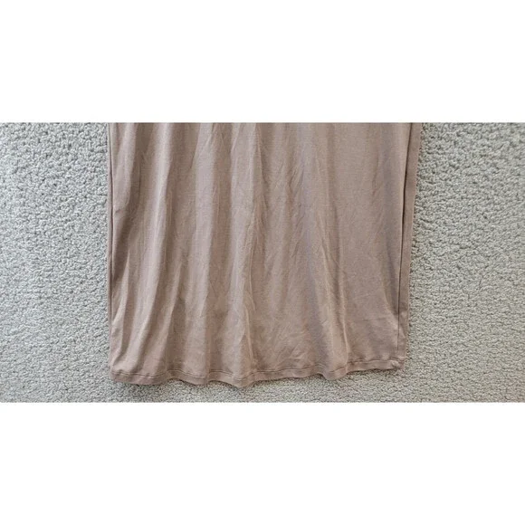 Hanro Moments Lace trim Nightgown Women's XS/2-4 Stonewash V-Neck Quarter Sleeve